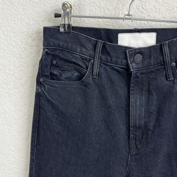 MOTHER Denim High Waisted Runway Jeans in Who's Sorry Now Black Faded NWT - Picture 3 of 11